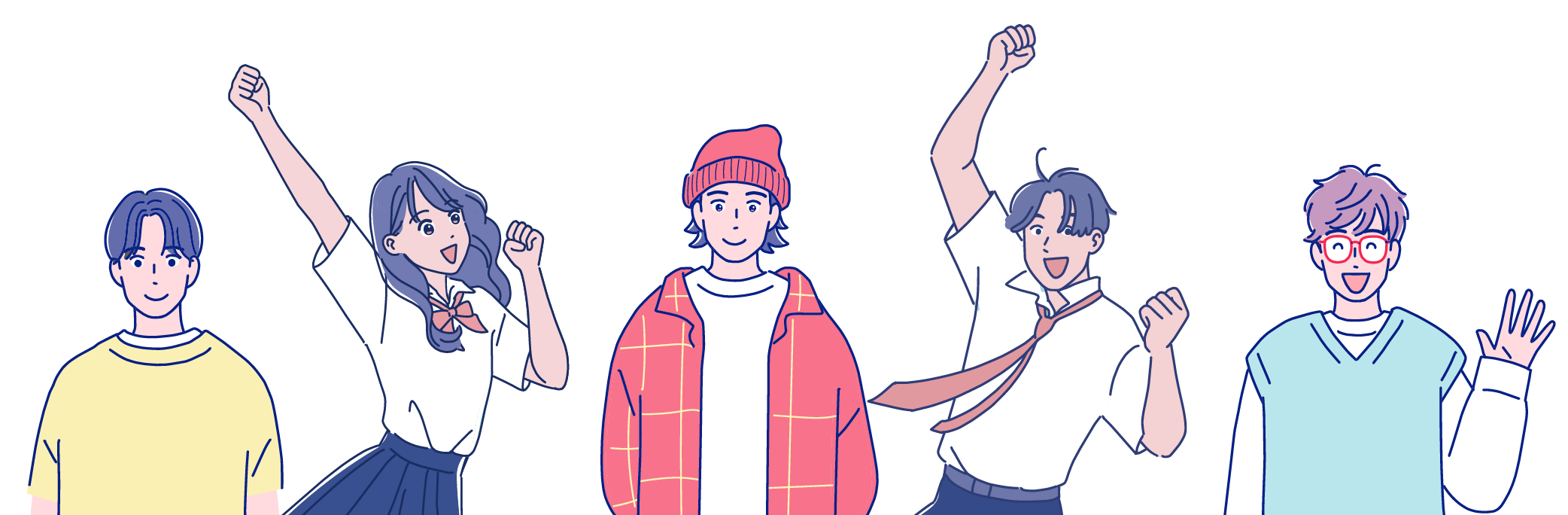 池久保で働く仲間たちのイラスト