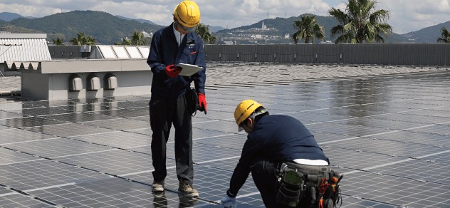 太陽光発電設備工事の写真